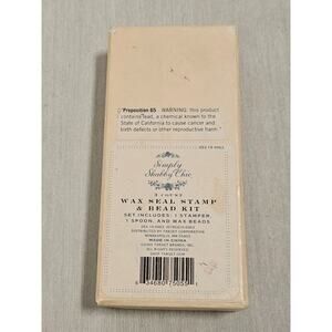 Simply Shabby Chic - Pink Wax Seal Stamp And Bead Kit - Rose Stamper - Used VTG